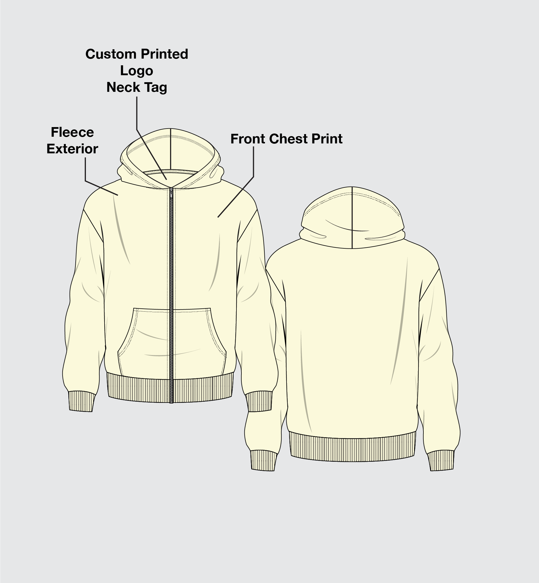 Heavyweight Full-Zip Hooded Sweatshirt