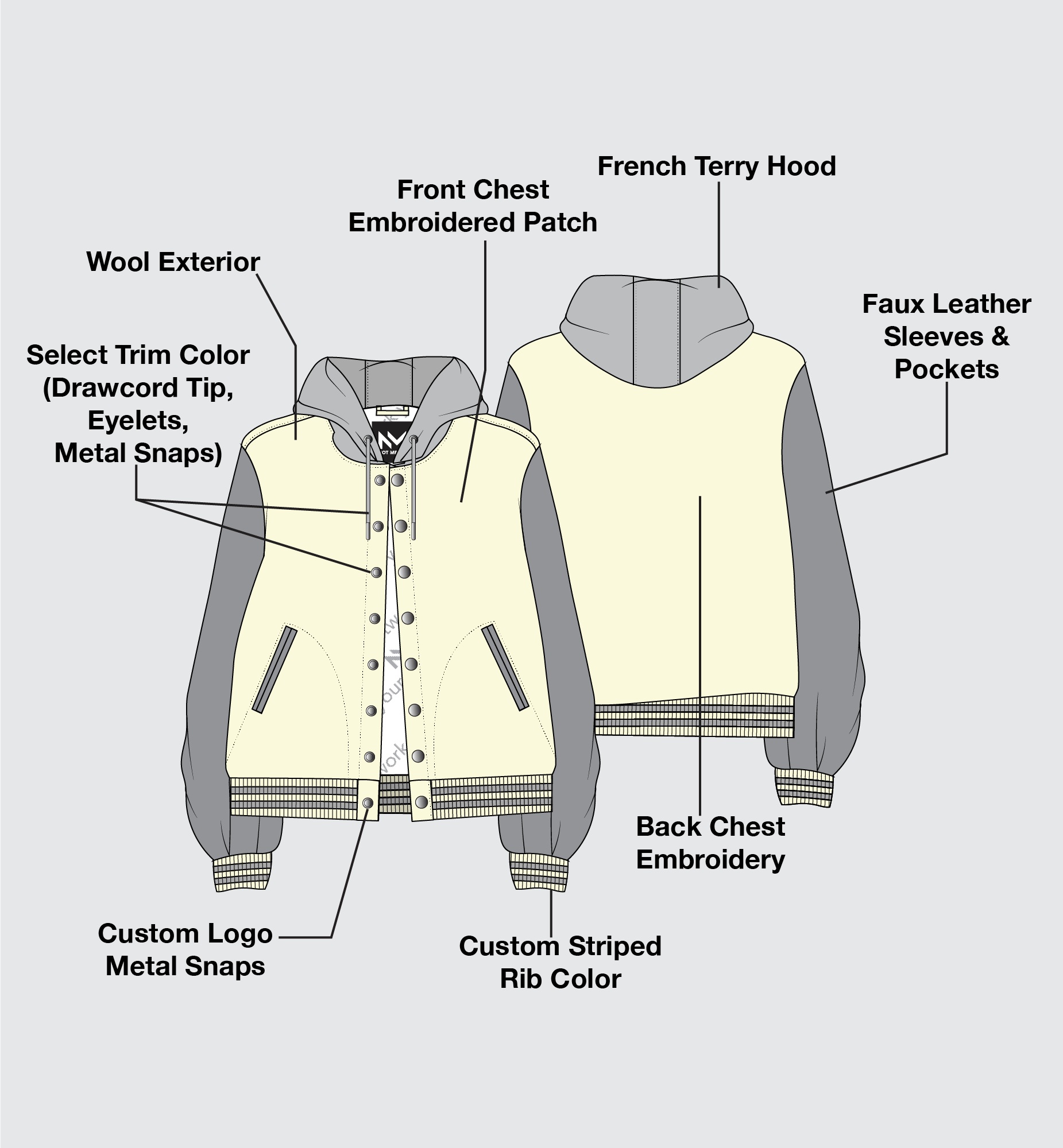 Hooded Collegiate Jacket