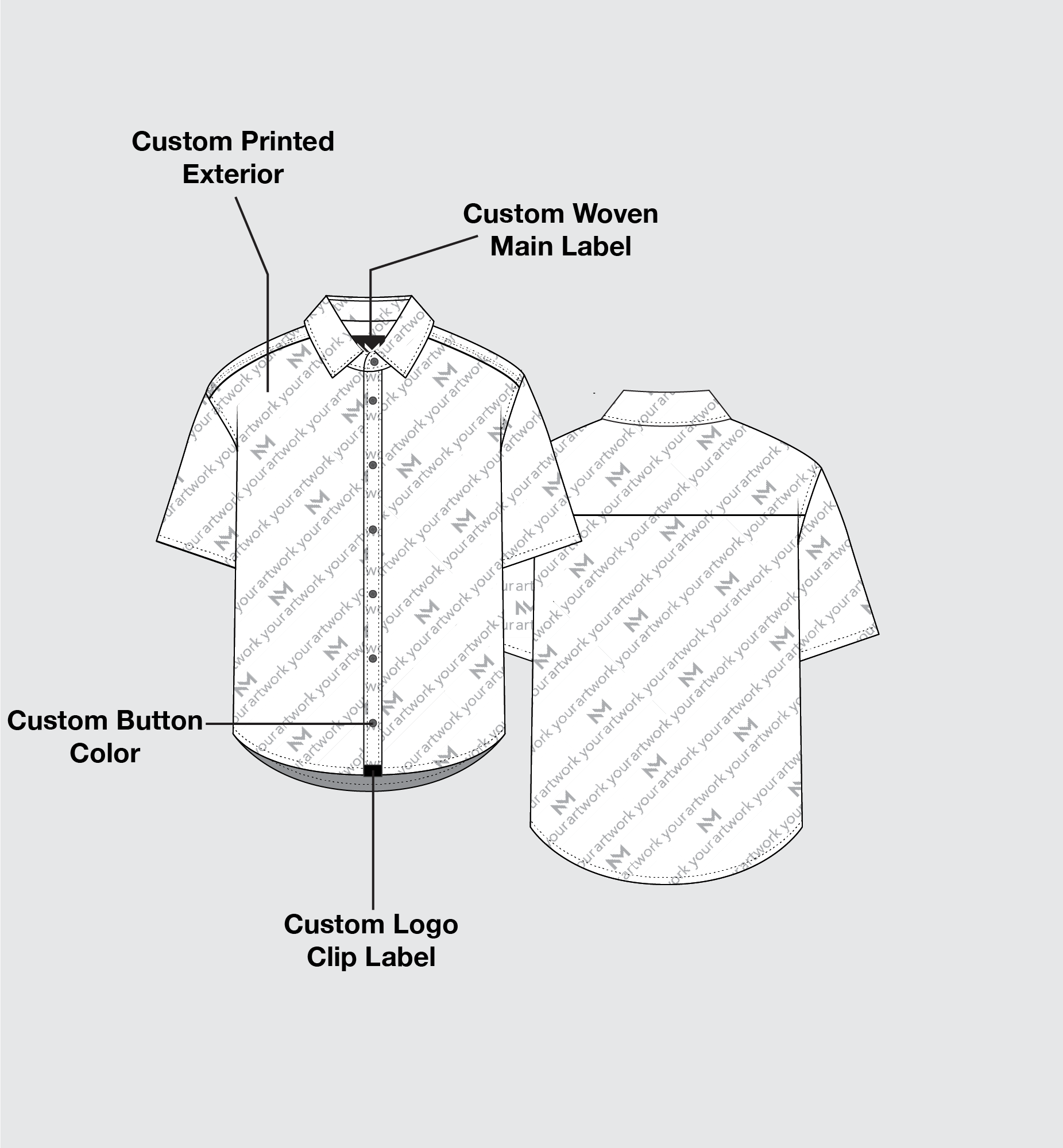Printed Button Up Shirt