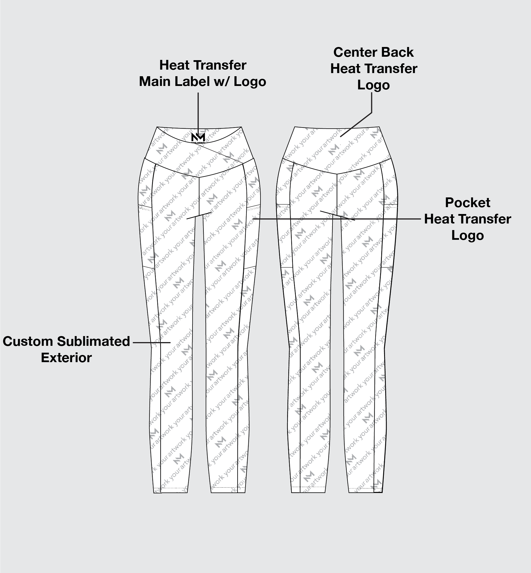 Sublimated Crossover Leggings