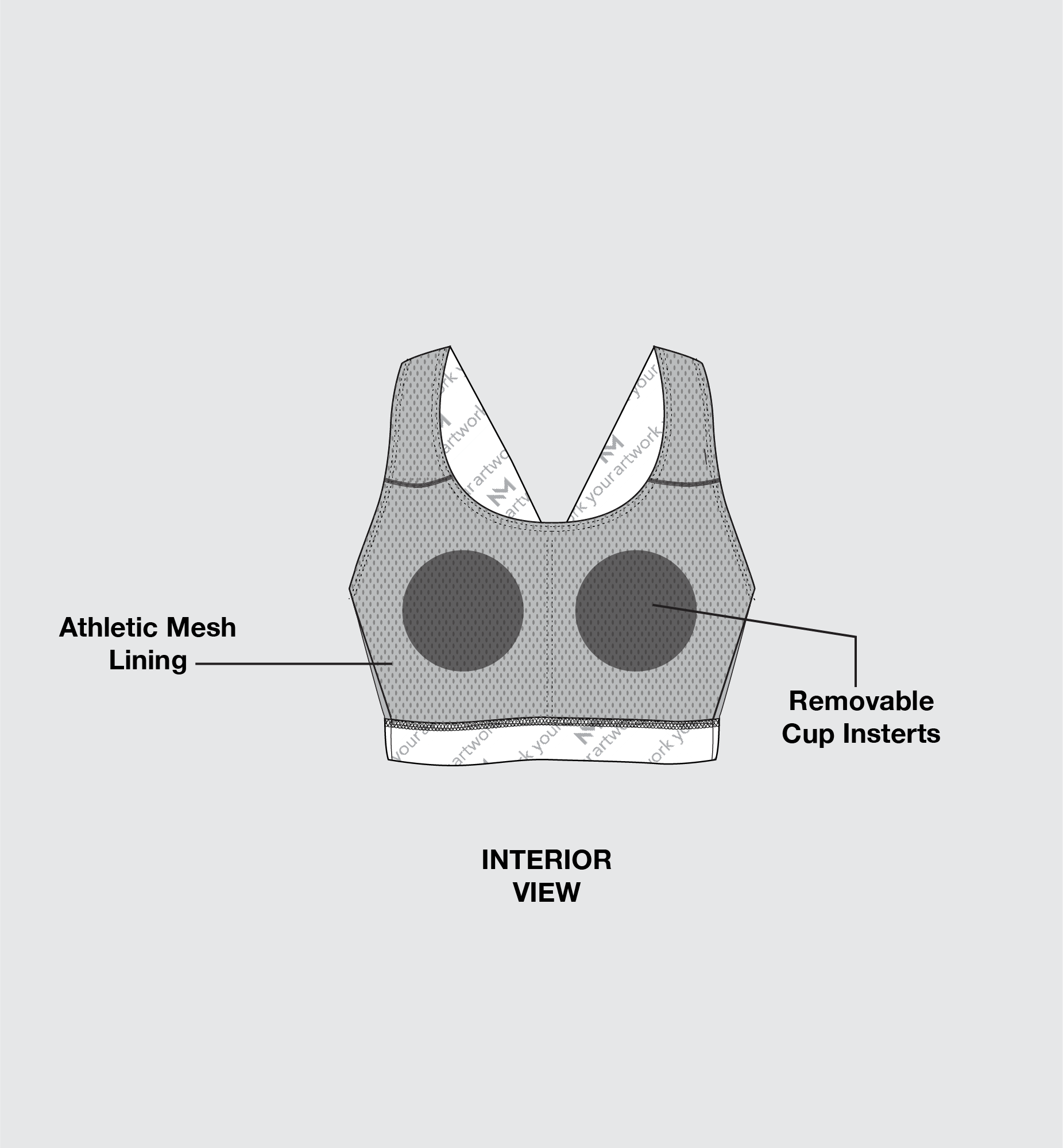Sublimated Crossover Sports Bra